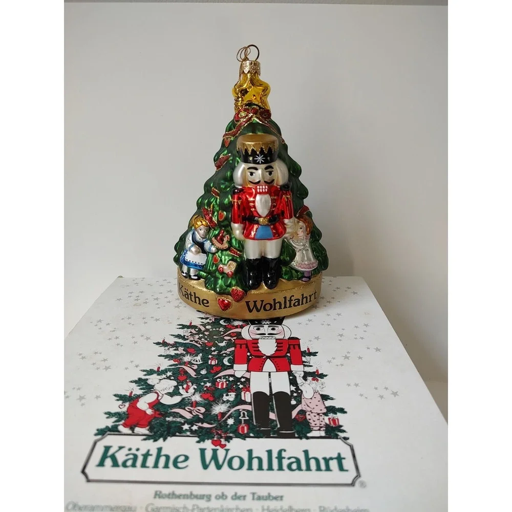 Kathe Wohlfahrt glass Christmas ornament large 7 1/2